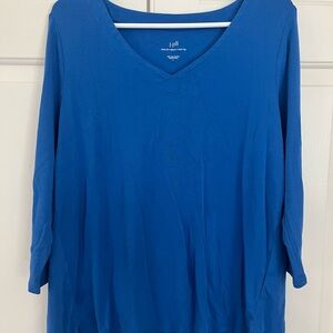 J. Jill Women's Long Sleeve Top in Vibrant Blue
